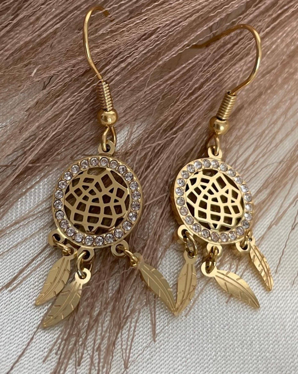 Boucles d'oreilles P E A C E